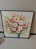 墨派（Mopai）餐厅装饰画手绘油画美式花卉高端客厅肌理挂画正方形壁画免打孔 锦上添花 70*70cm手绘油画 实拍图
