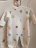 童泰新生婴儿衣服连体衣夹棉秋冬季0-6月初生宝宝纯棉加厚哈衣爬服 紫色花朵 66cm (建议3-6个月身高60-68cm) 实拍图
