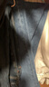 真维斯（JEANSWEST）牛仔裤女2025秋季高腰阔腿裤垂感时尚宽松女士长裤子女深蓝色XL 实拍图