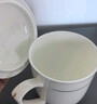 陶相惠茶杯办公杯陶瓷杯纯白骨瓷带盖会议杯子开会水杯定制公司LOGO刻字 实拍图