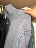 优衣库女装舒芙蕾拉链针织开衫/毛衣毛衫外套480490 62 粉蓝色 XL /165/92A 实拍图