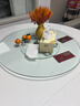 餐桌转盘钢化玻璃饭店大圆桌玻璃转盘底座圆台面旋转桌面转盘家用 辅助轮转盘直径80CM加厚10mm 0cm 转盘使用大小按桌子尺寸配 实拍图