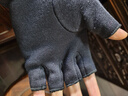 南极人半指手套男士冬季保暖开车加绒防风半截露指手套男N2E8X88571 黑 实拍图