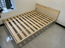 标勋实木床双人1.8米现代简约1.5米家用主卧大床出租屋床1.2m单人床 【床腿40cm高】床+床垫 1500mm*2000mm【推荐】 实拍图