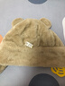 柠檬宝宝儿童帽子围巾一体男女童加厚防风保暖护耳帽毛线帽自然棕小熊M 实拍图