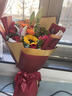 幽客玉品鲜花速递红玫瑰花束表白送女友老婆生日礼物全国同城配送 红玫瑰向日葵百合混搭花束 实拍图