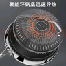 赫巴兹（HZIB）德国不粘锅316不锈钢炒锅炒菜锅具少油烟平底炒锅电磁炉燃气通用 双面屏+玻璃盖内径32外径 34cm 实拍图