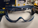 代尔塔 防护眼镜 防沙风护目镜 透明镜片 防冲击防雾防化防飞溅 骑行挡风眼罩101104 透明/蓝色(N级防雾+K级防刮) 实拍图