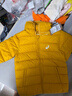 亚瑟士亚瑟士童装冬季中大儿童保暖连帽轻薄羽绒服【赠收纳袋】 753黄色 140 cm 实拍图