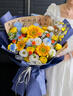 爱里鲜花同城配送向日葵花束生日鲜花见面花送女友新年礼物花店送花 （不负韶华）向日葵玫瑰混搭花束指定日期送达 实拍图