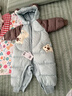 巴拉巴拉童装婴儿连体羽绒服连体衣宝宝衣服2025冬装哈衣爬服萌趣男童女童 白色小熊-白鸭绒 80 cm-充绒量83g 实拍图