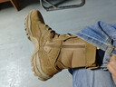 仪标新式棕色作战靴超轻训练真皮防水战靴沙漠高帮登山鞋户外作战鞋男 棕色作战靴（质保一年） 42 实拍图