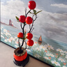 京东鲜花柿柿如意小柿子花瓶仿真果实树枝装饰假花仿真花马年新年宵花摆件 实拍图