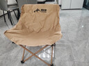 野徒者户外折叠椅露营椅子躺椅便携折叠月亮椅小凳子折叠凳钓鱼凳 【店长力荐】暖沙黄+收纳袋 出口质量加粗 实拍图