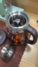 金灶（KAMJOVE） 围炉煮茶玻璃黑茶壶全自动煮茶器喷淋式煮茶壶电热水壶养生壶迷你家用蒸茶器烧水壶 棕色 实拍图