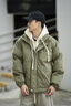 马克华菲外套男冬季加厚棉衣复古假两件袄子男士面包服羽绒棉服 军绿色 L 实拍图