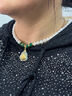 周大金 CHOW TAI KING淡水珍珠项链女款妈妈款金镶玉佛吊坠新年情人节礼物送母亲长辈 实拍图
