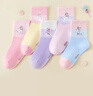 迪士尼女童袜子秋季棉袜宝宝中筒袜儿童爱莎女孩冰雪奇缘童袜 搭色M 实拍图