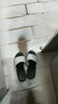 百林猴拖鞋女夏季外穿软皮凉鞋女生一字拖厚底高跟坡跟防滑学生皮凉拖鞋 白色 36 (230mm) 实拍图