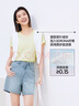 森马（Semir）短袖t恤女短款合体显瘦正肩内搭26夏凉感修身打底衫109326100001 实拍图