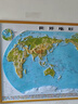 北斗新版中国和世界地形图3d立体凹凸浮雕地图地理挂图三维地貌地图挂图学生教学专用版学生文具书桌墙58cm   实拍图