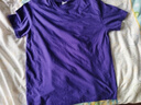 夏季纯棉短袖男女同款宽松休闲短袖T恤情侣潮流百搭ins圆领半袖 紫色 XL 140-155斤 实拍图