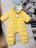 巴拉巴拉童装婴儿连体衣轻薄羽绒服宝宝衣服2025冬装抱衣爬服男童女童萌趣 黄色雪人-白鸭绒 80 cm-充绒量41g 实拍图