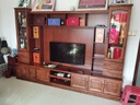 千禧盛世 实木电视柜现代简约组合背景墙柜中式电视机柜子储物柜客厅家具 胡桃色 实拍图