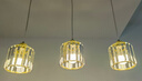 雷士照明（NVC）简约北欧风餐吊灯餐厅灯餐桌灯吊灯三头金色水晶玻璃（不带光源） 实拍图