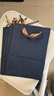 NVV深蓝色礼品袋手提袋 牛皮纸袋烟酒茶叶包装袋字 竖版商务伴手礼袋5个装20*10*28cm 实拍图