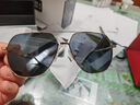 海澜之家（HLA）偏光太阳镜 时尚飞行员墨镜男防紫外线开车专用眼镜女 黑框黑灰片 实拍图