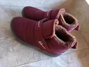 回力女鞋冬季加厚保暖加绒棉鞋女潮鞋子高帮鞋防水雪地靴女 紫红女款 37 （建议拍大一码） 实拍图
