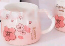 贝瑟斯马克杯 陶瓷杯喝水杯子咖啡杯樱花浮雕泡茶杯带盖办公家用水杯子 实拍图
