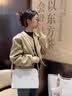 MILDREN KROE包包女款2026年新款大容量托特包MK女包七夕情人节礼物送老婆女友 米白色【精美礼盒包装】 实拍图