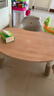 曼龙实木花生桌儿童学习桌椅宝宝游戏玩具桌可升降调节写字桌  榉木款 实拍图