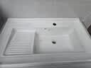 帝鹏陶瓷一体盆洗衣池洗衣盆带搓板洗漱台阳台卫生间洗脸洗手盆洗衣槽 81*48左搓衣盆+下水器套装 实拍图
