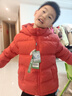 左西儿童羽绒服2025新款男童冬季保暖抗寒白鸭绒连帽面包服 红色 130 实拍图