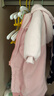 童泰秋冬0-6个月新生儿婴儿宝宝偏开保暖衣连体蝴蝶哈衣棉衣粉色66cm 实拍图