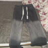 啄木鸟（TUCANO）复古风牛仔裤男秋冬季直筒宽松大码坠感阔腿裤美式潮流休闲长裤子 黑色渐变 L 115至130斤可穿 实拍图