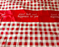 桌布新款欧式风格防水防油免洗餐桌茶几桌垫家用桌布 好运格子-红色（常规款） 137*180cm 实拍图