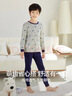 红豆儿童纯棉内衣套装男女童秋衣秋裤睡衣棉毛衫套装M1241麻灰130 实拍图