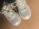 百思图25时髦增高老爹鞋网面透气运动休闲鞋D3053BM5 米色 36 实拍图