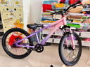 凤凰山地自行车男女变速山地车碟刹青少年儿童自行车学生单车 星际 粉紫【单速+辐条轮】 22寸【适合130-170cm】 实拍图