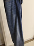 真维斯（Jeanswest）复古蓝阔腿牛仔裤女款秋冬新款高腰垂感直筒宽松小个子拖地裤子女 复古蓝长裤【加绒】 2XL 实拍图