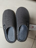 洁丽雅棉拖鞋女秋冬季室内家居防滑保暖拖鞋厚底毛毛女士家用男棉鞋外穿 深灰 【抗菌升级款】 44-45 (适合43-44码) 实拍图
