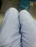 优衣库常规款女装麻混纺松紧长裤/休闲裤473791 65 宝蓝色 S /155/62A 实拍图