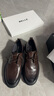 百丽情人节礼物通勤商务皮鞋男牛皮褶皱增高休闲鞋A1373AM4 棕色2  44 实拍图
