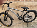 兰令 山地自行车成年人男女变速油碟刹减震前叉越野骑行代步赛车 27速-石英白【铝架+线碟+减震前叉】 26英寸(160-180cm身高) 实拍图