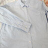 优衣库女装男装牛津纺箱型条纹衬衫/长袖合作款新款479975 483601 479975/61水蓝色 S 实拍图