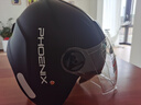 凤凰新国标A类3C认证电动车摩托车头盔双镜片防雾防风保暖哑黑 男女四季通用电瓶车3/4半盔冬季安全帽 实拍图